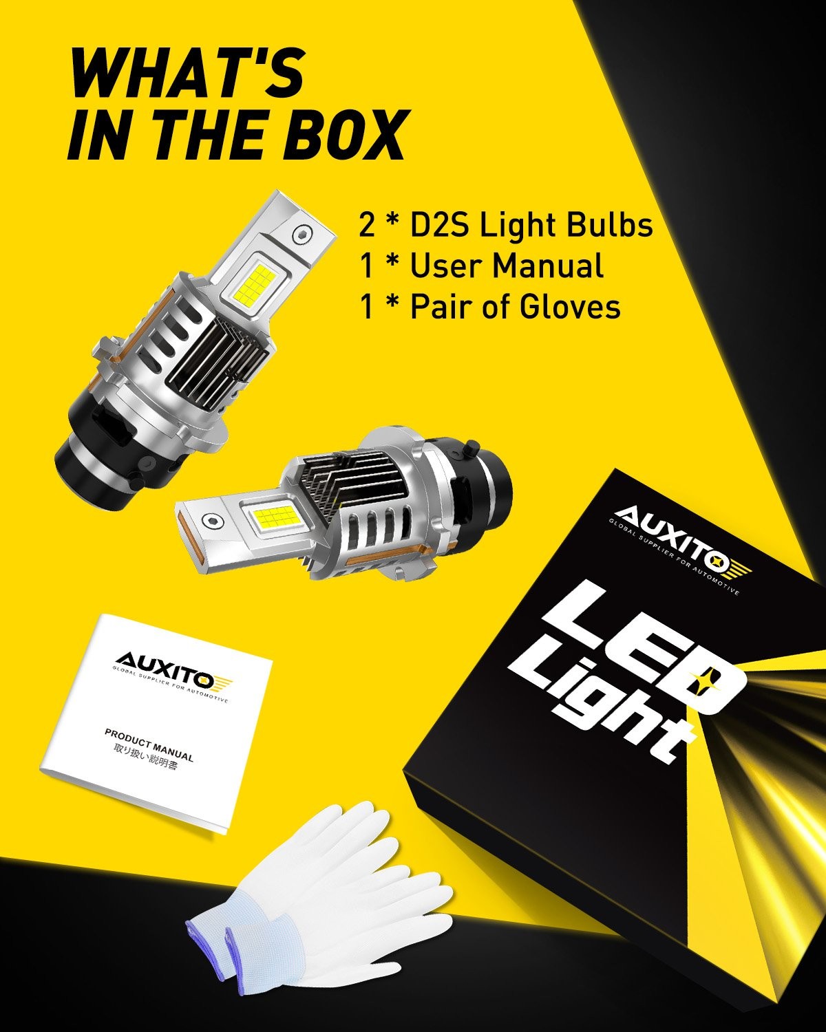PAIR 6500K D2S D2R D2C HID Xenon Bulbs Factory Headlight HID Replacement White*