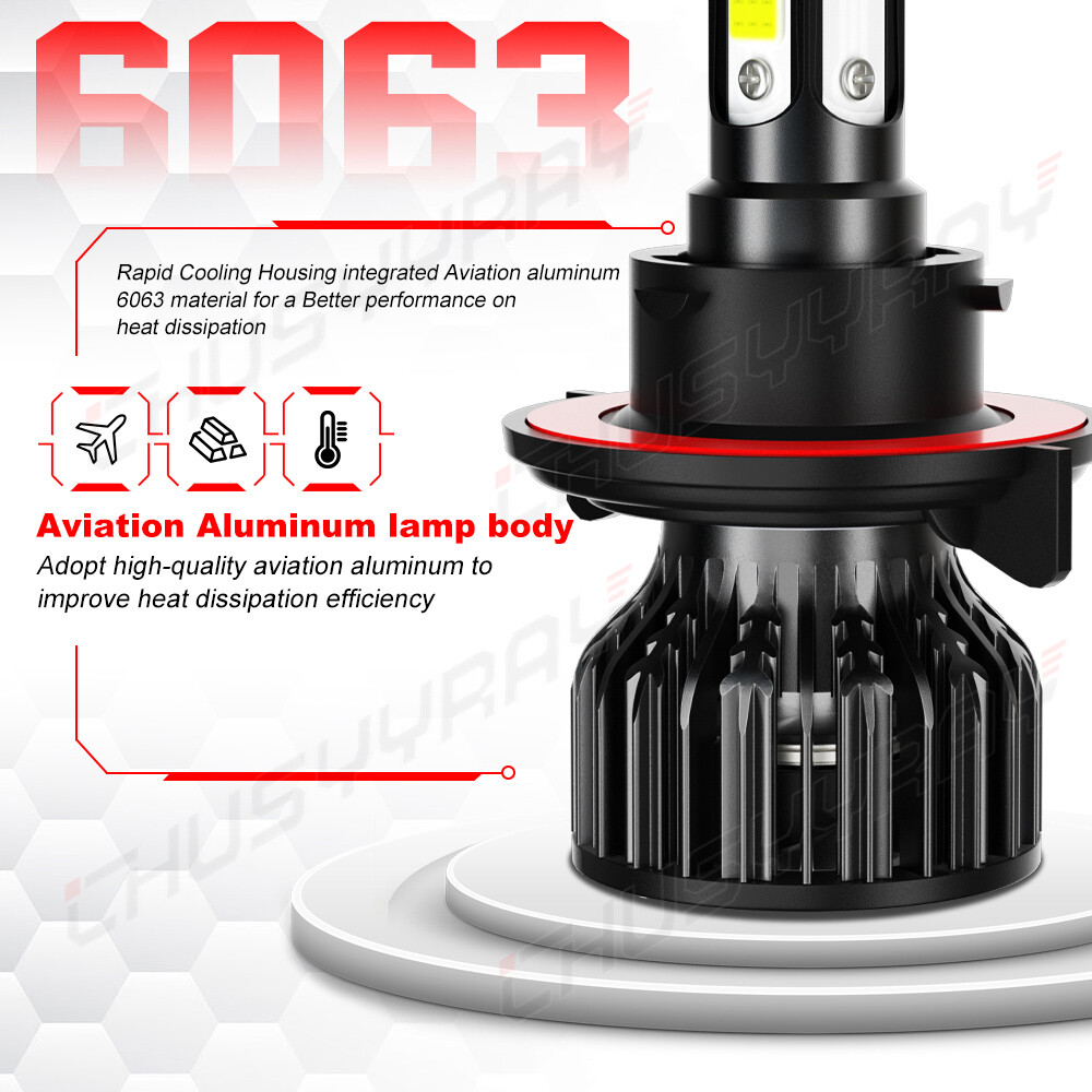 For Dodge Nitro 2007-2009 LED Headlight High Low Beam Fog Light Bulbs Combo Kit