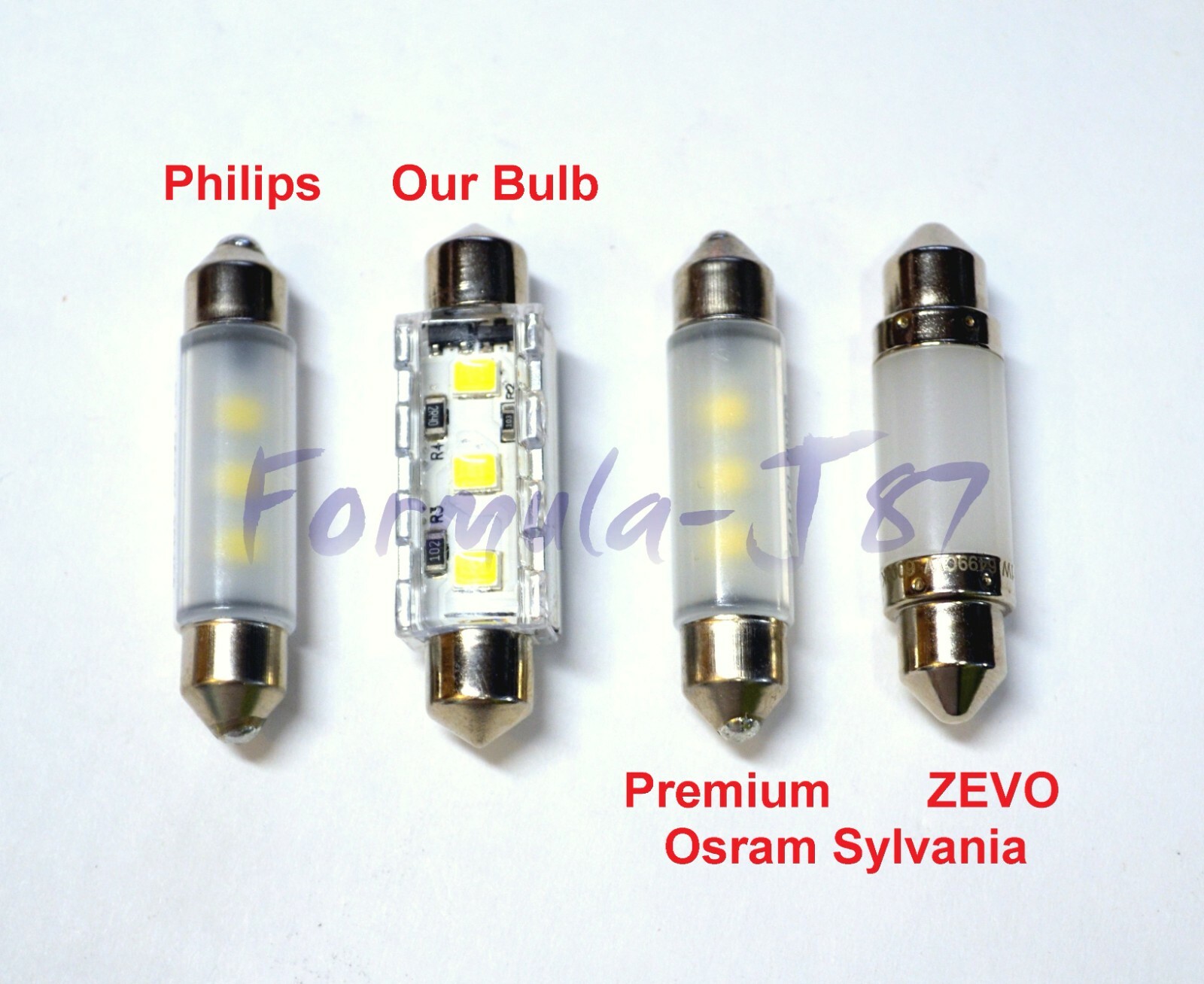 LED 5W Light CANbus 28-29MM White 5000K Two Bulb Interior Dome Replacement Stock