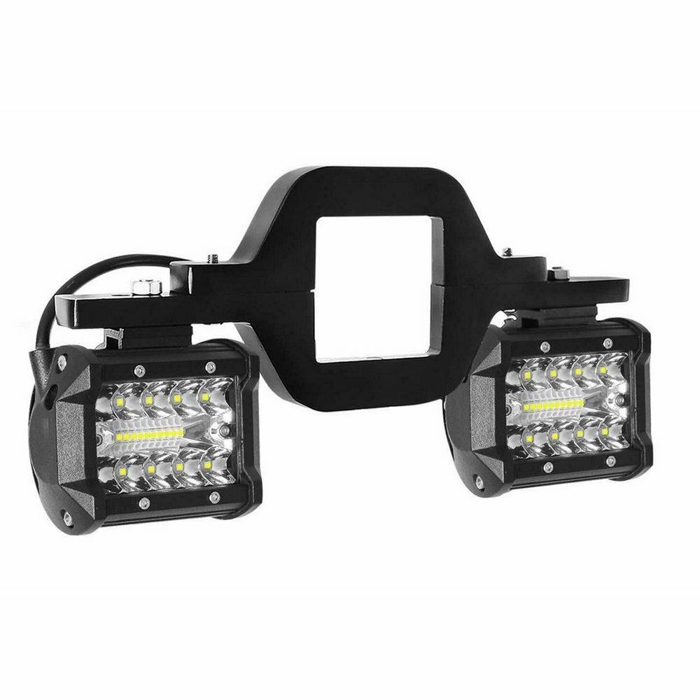 4″ COMBO LED Work Light Pods Backup Reverse For Truck+Tow Hitch Mounting Bracket