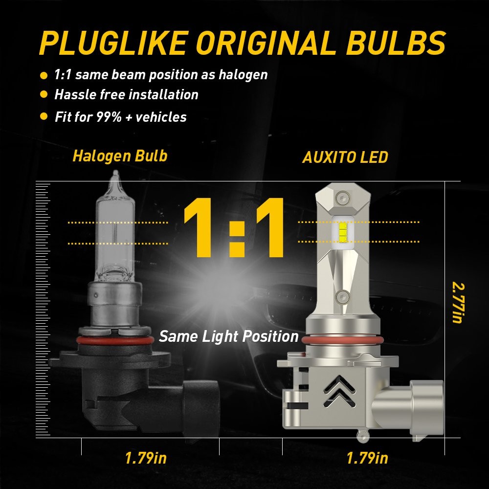9005+9006 Combo LED Headlight 100W 60000LM High/Low Beam 6000K White 4 Bulbs Kit