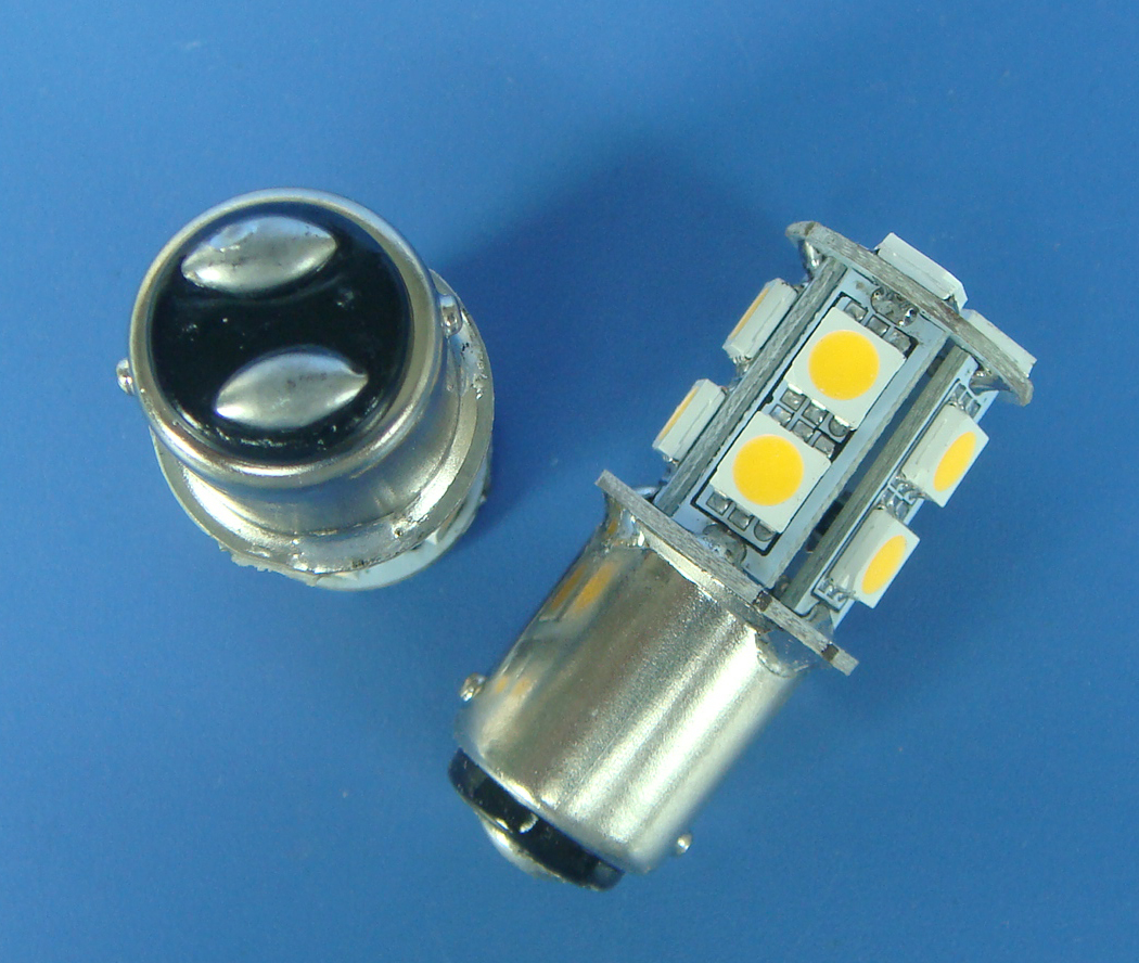1x BA15D 1142 LED boat bulb Car Light 13-5050SMD LED DC 12~24V Warm White 2700K