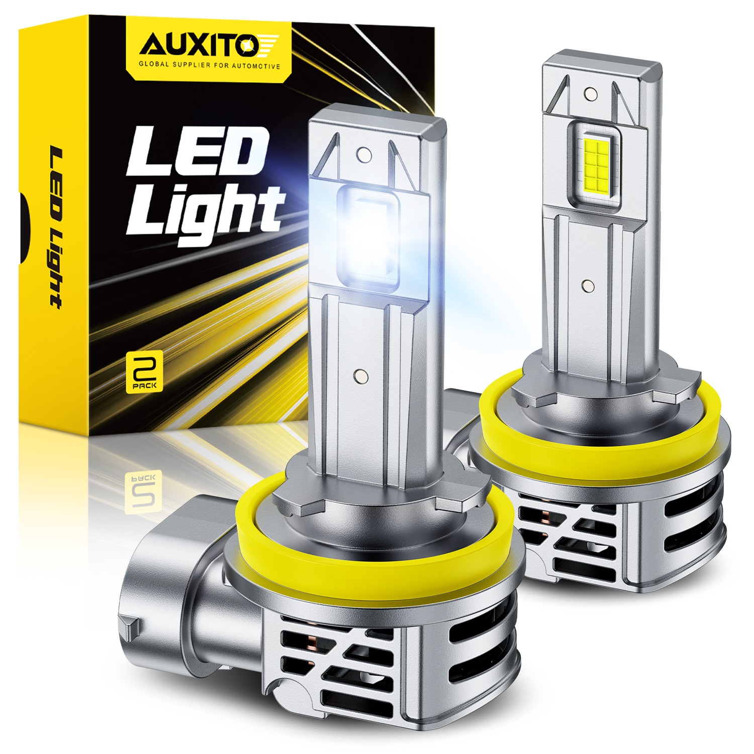 H11 LED Headlight Bulbs Kit High Low Beam 100W 330000LM Super Bright 6500K White