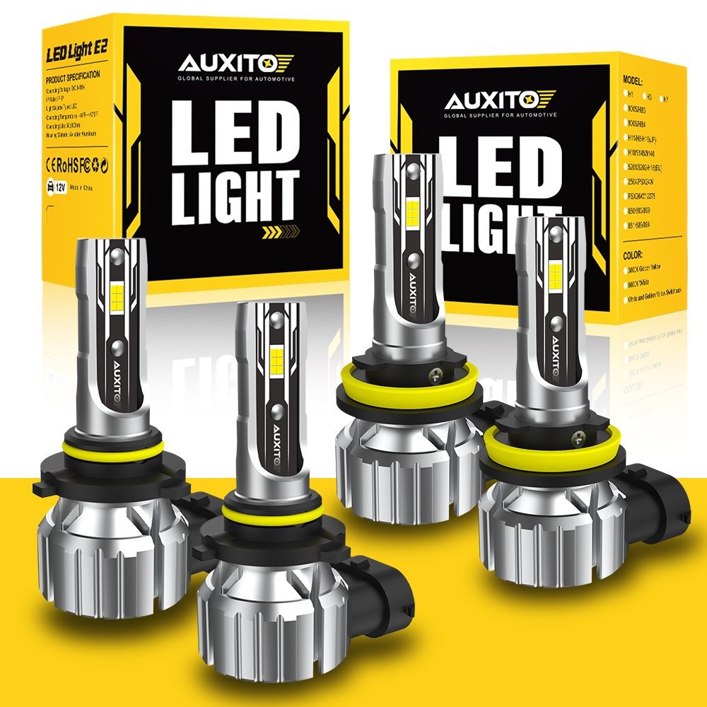 AUXITO CANBUS White 6500K 9005 9006 H11 H8 LED Headlight Fog Light Hi/Lo Beam US