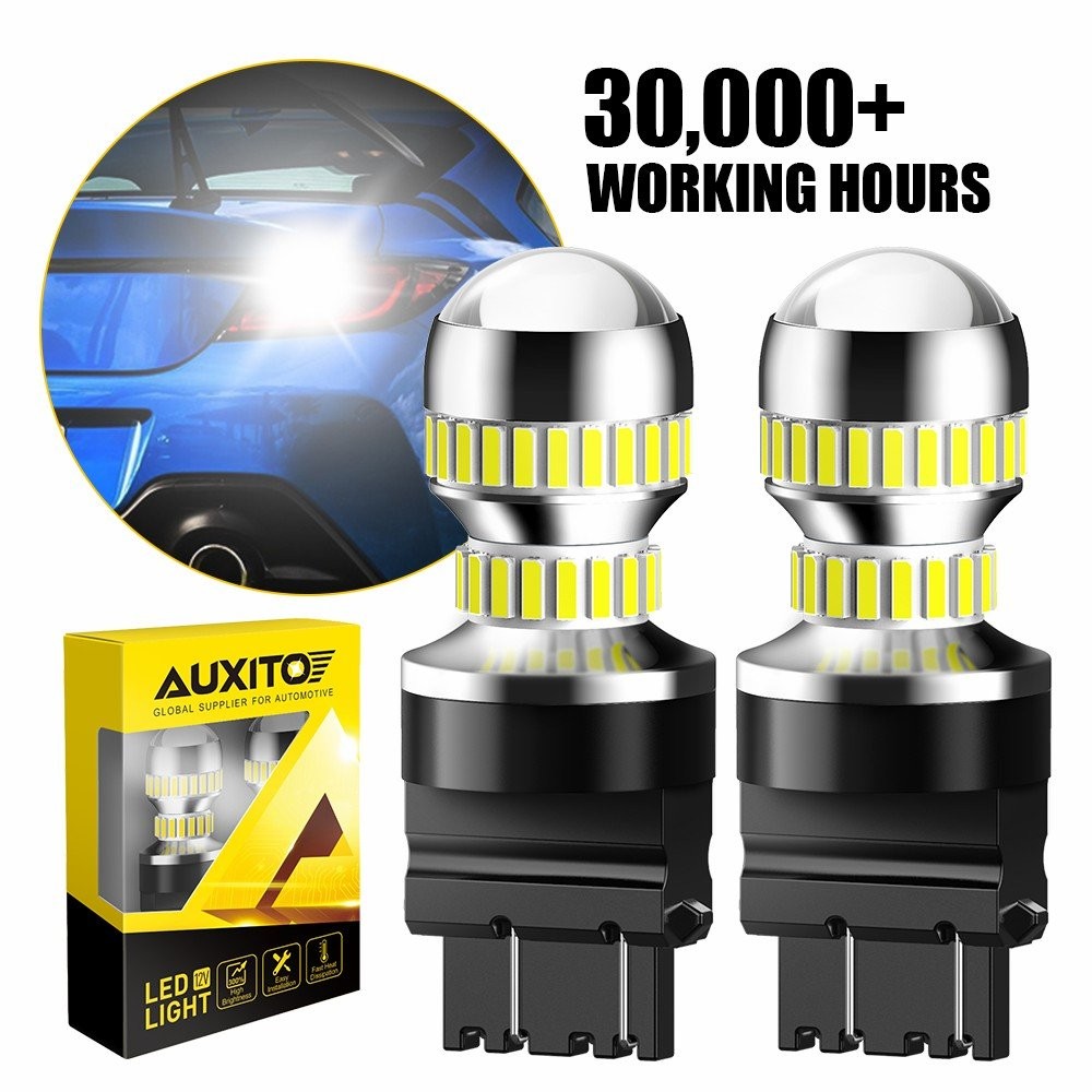 AUXITO 3156 3157 LED Backup Reverse Light Bulbs DRL Bright 6000K White 54 Series
