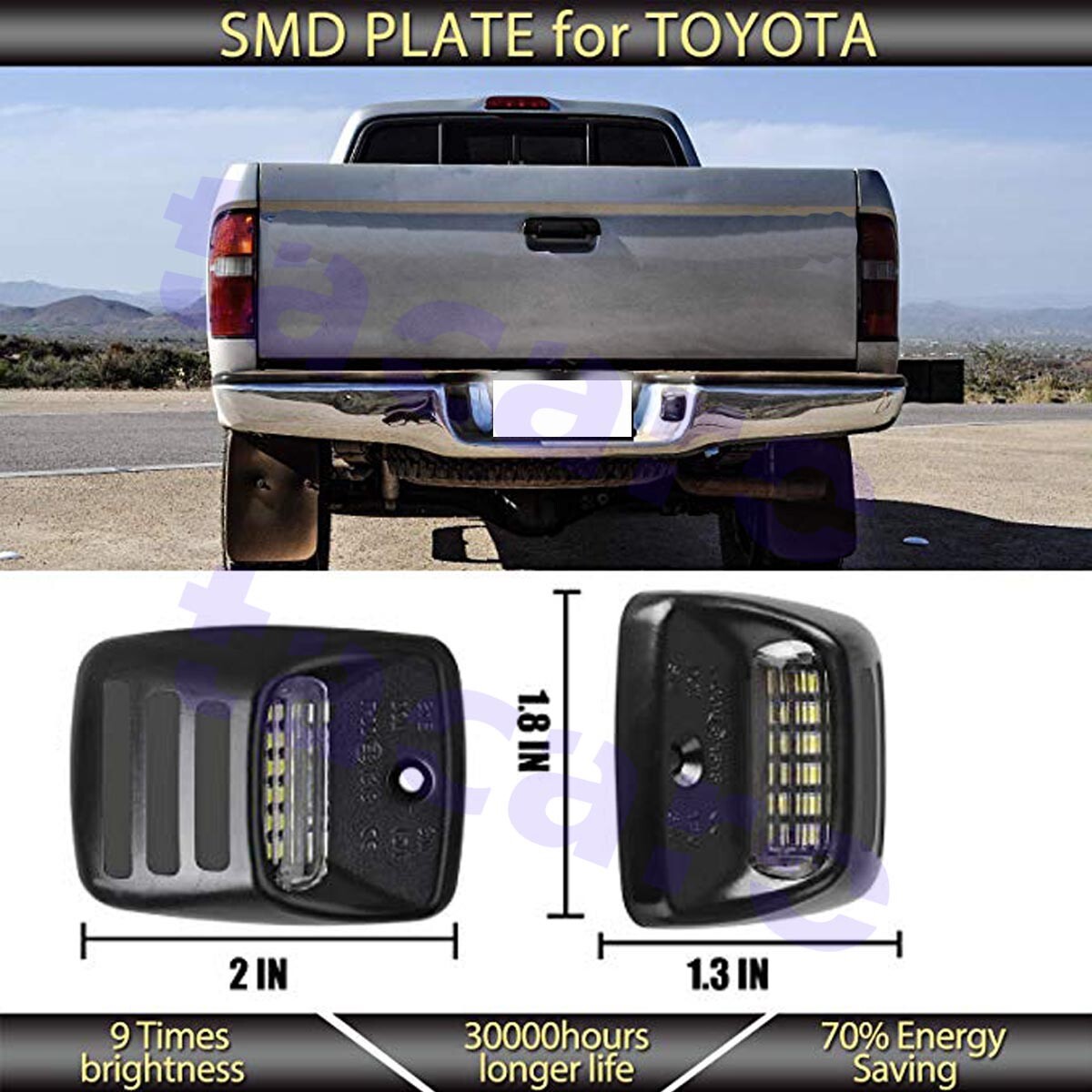 For 2005-2015 Toyota Tacoma White LED Tag License Plate Light Bulb Assembly Lamp