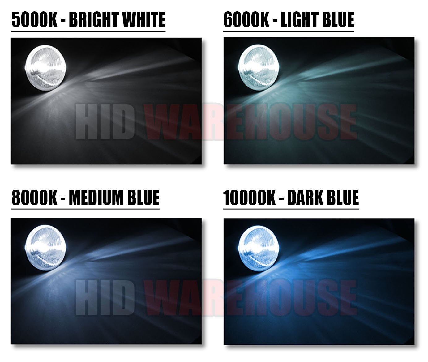 HID-Warehouse 9006 HID Xenon Replacement Bulbs – 4300K 5000K 6000K 8000K 10000K