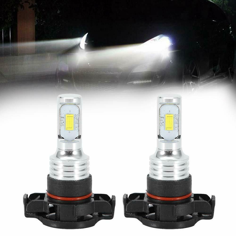 5202 H16 LED Fog Light Bulbs 6000K Xenon White 16000LM High Power Pair