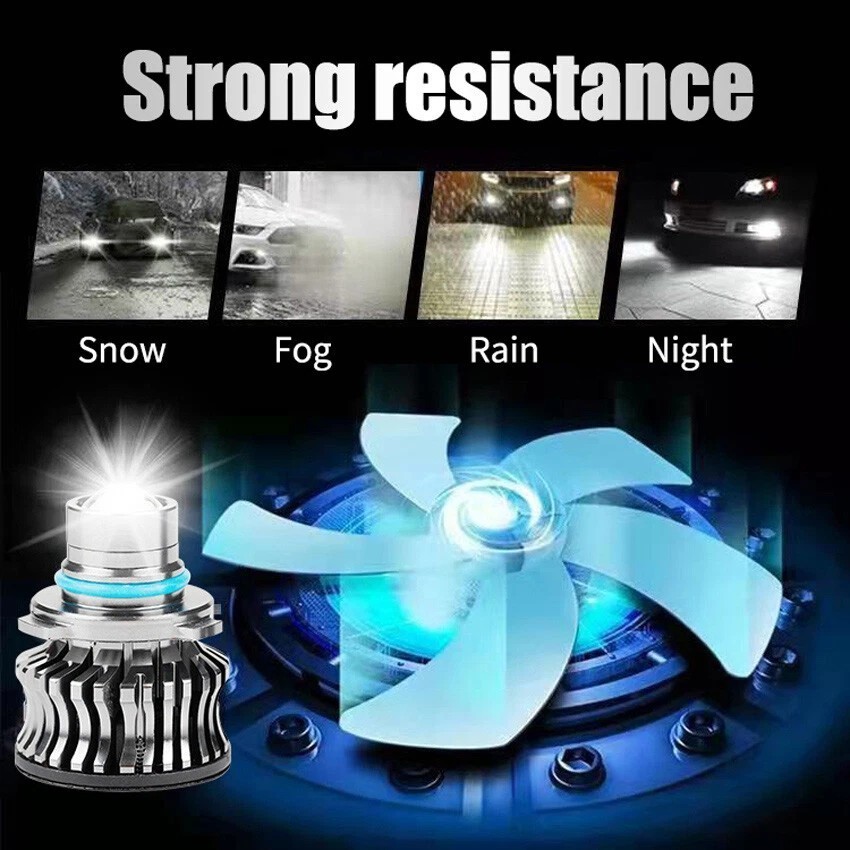 H11 LED Projector Laser Fog Lights Headlights Bulb White/Blue/Yellow/Green 2PCS