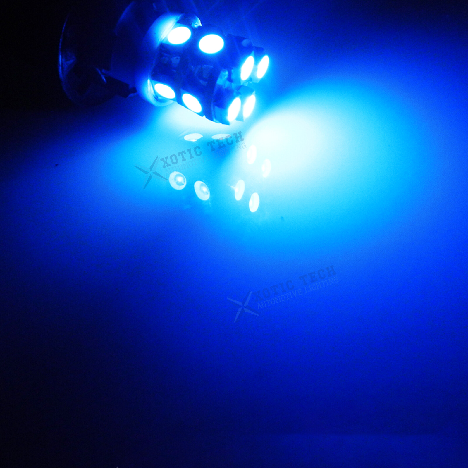 Ultra Blue 12-SMD T10 2825 168 194 Wedge LED Parking Lights Bulbs For Motorcycle