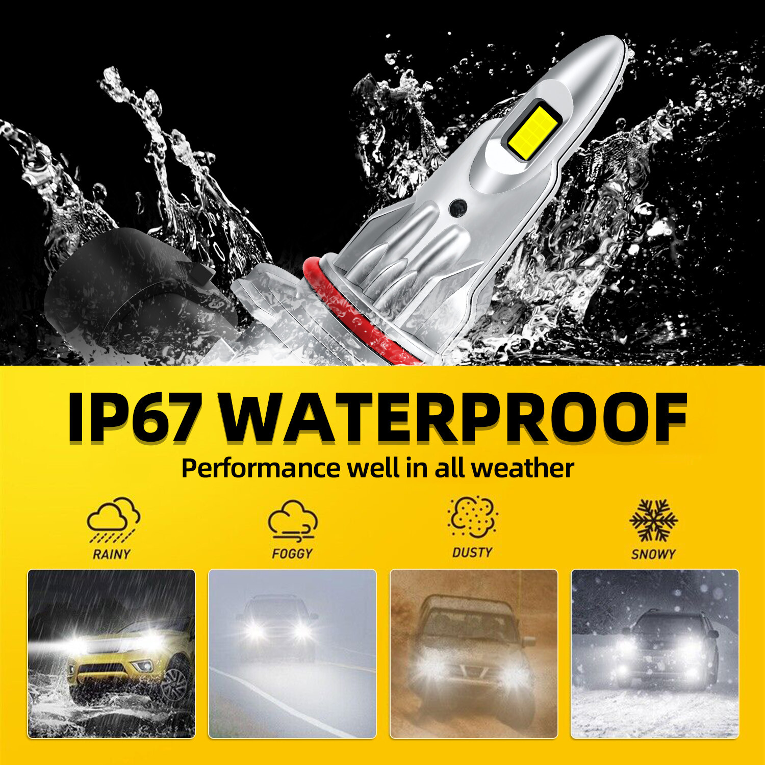 2X 30000LM 9005 LED Headlight Bulb Super Bright Bulbs White 120W High Beam 6000K