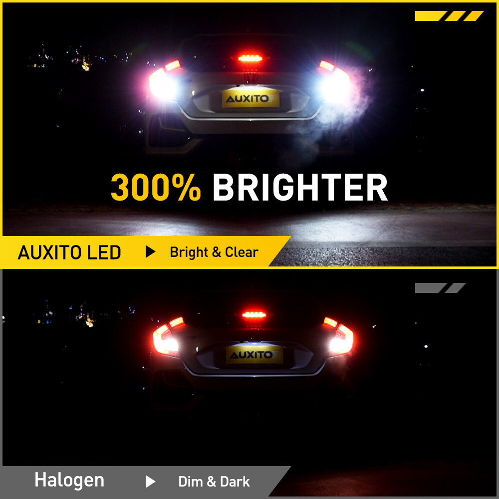 AUXITO 1156 LED Reverse Backup Light Bulbs Super Bright White 6500K 4000LM BA15s