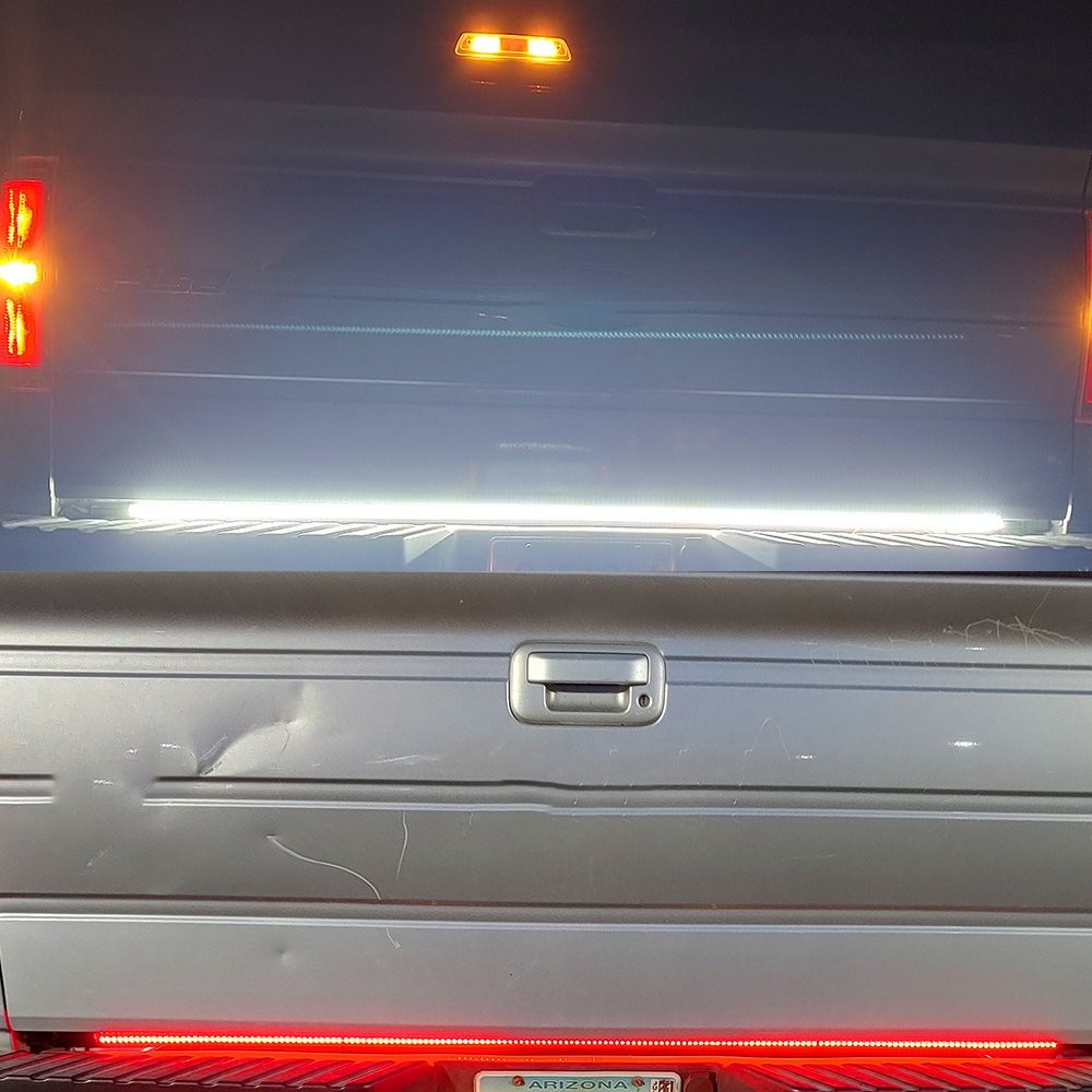 48″ 3 Row LED Strip Tailgate Light Bar Car Truck Reverse Brake Tail Signal Light