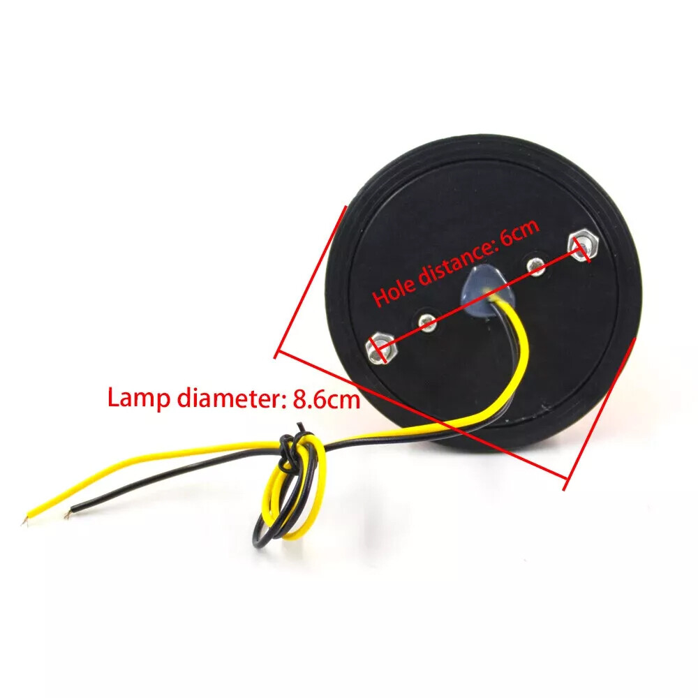 4pcs 3 Inch Round Cone Amber 16 LED Indicator Side Marker Light 12V Lorry Truck