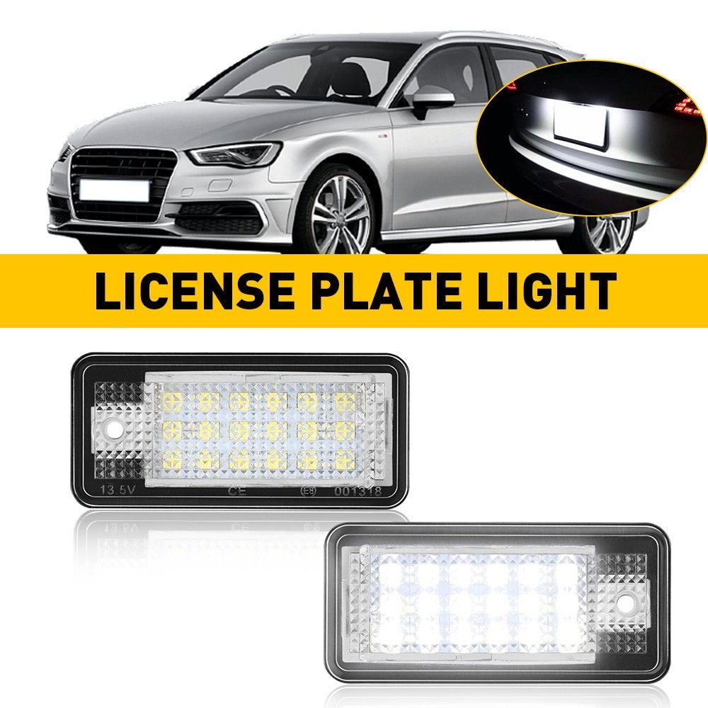FIT Audi A3/S3 A4/S4/B6 S6 Q7 A8/S8D3 LED License Plate Light White X2 800LM US