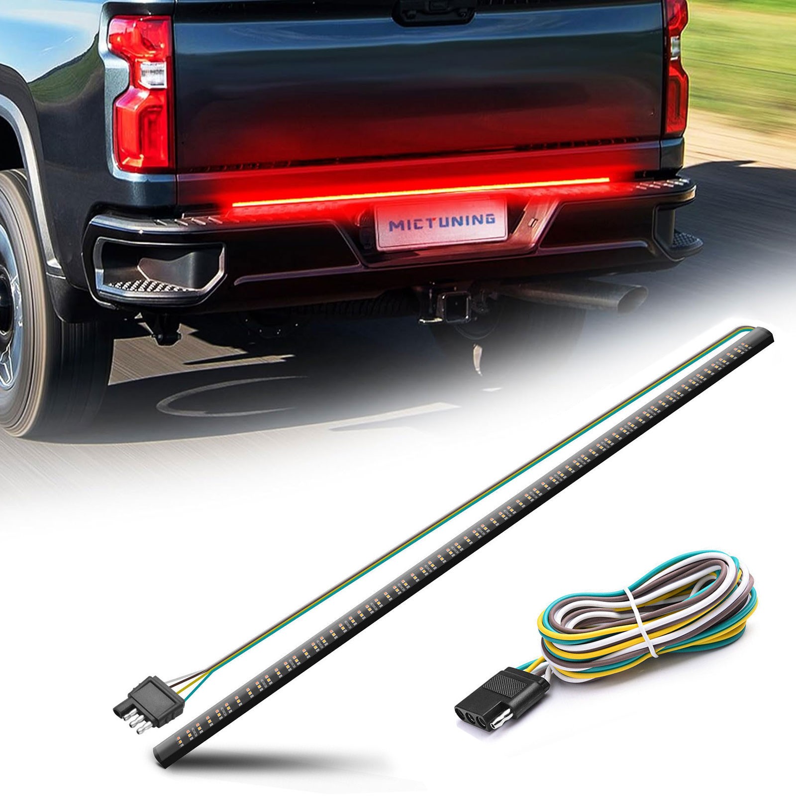 48″Inch Tailgate LED Light Bar Strip Brake Reverse Turn Signal Stop Tail Strip