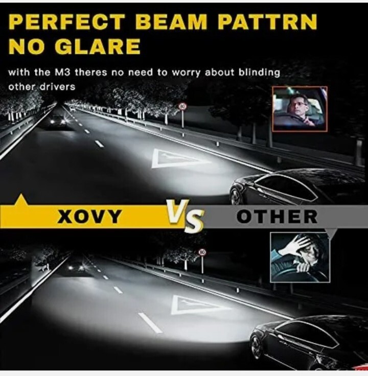 H11/H8/H9 LED Headlight Bulbs XOVY 300% Brighter Wireless Low Beam/Fog Light …