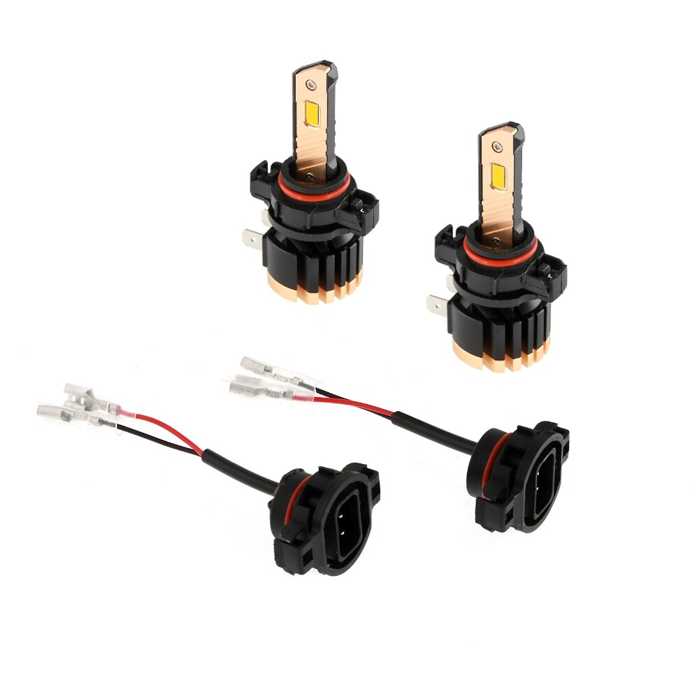 AUXBEAM 5202 LED Fog Light Bulbs For Chevy Silverado 1500 2007-2015 Yellow 3000K