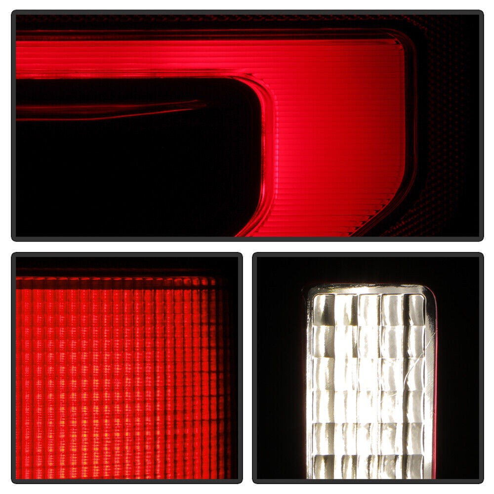 For 2017-2020 Ford F-150 LED Tail Light w/ Blind Spot Smoke Red lens Pair