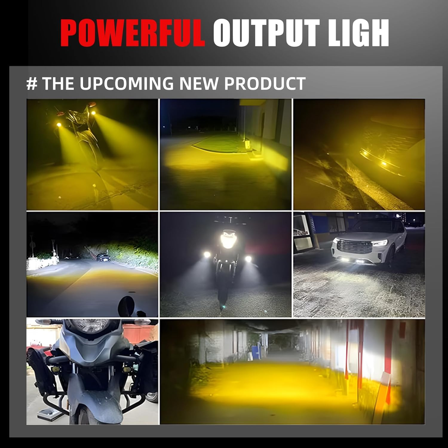 2PC 160W Grile LED Light Pods Car Front Headlight Motorcycle ATV UTV Projector
