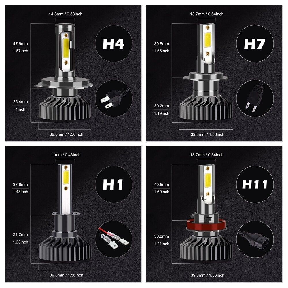 H4 9003 LED Headlight Kit 6000K For Nissan Pathfinder 1996-2012 CSP 2x New