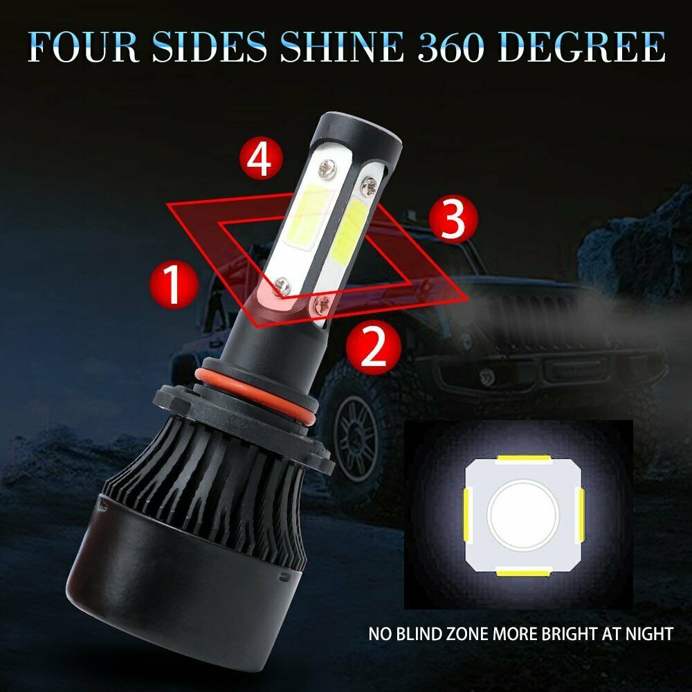 For 2019-2021 Silverado 1500 WT Custom Trail Boss White LED Headlight Bulbs X7