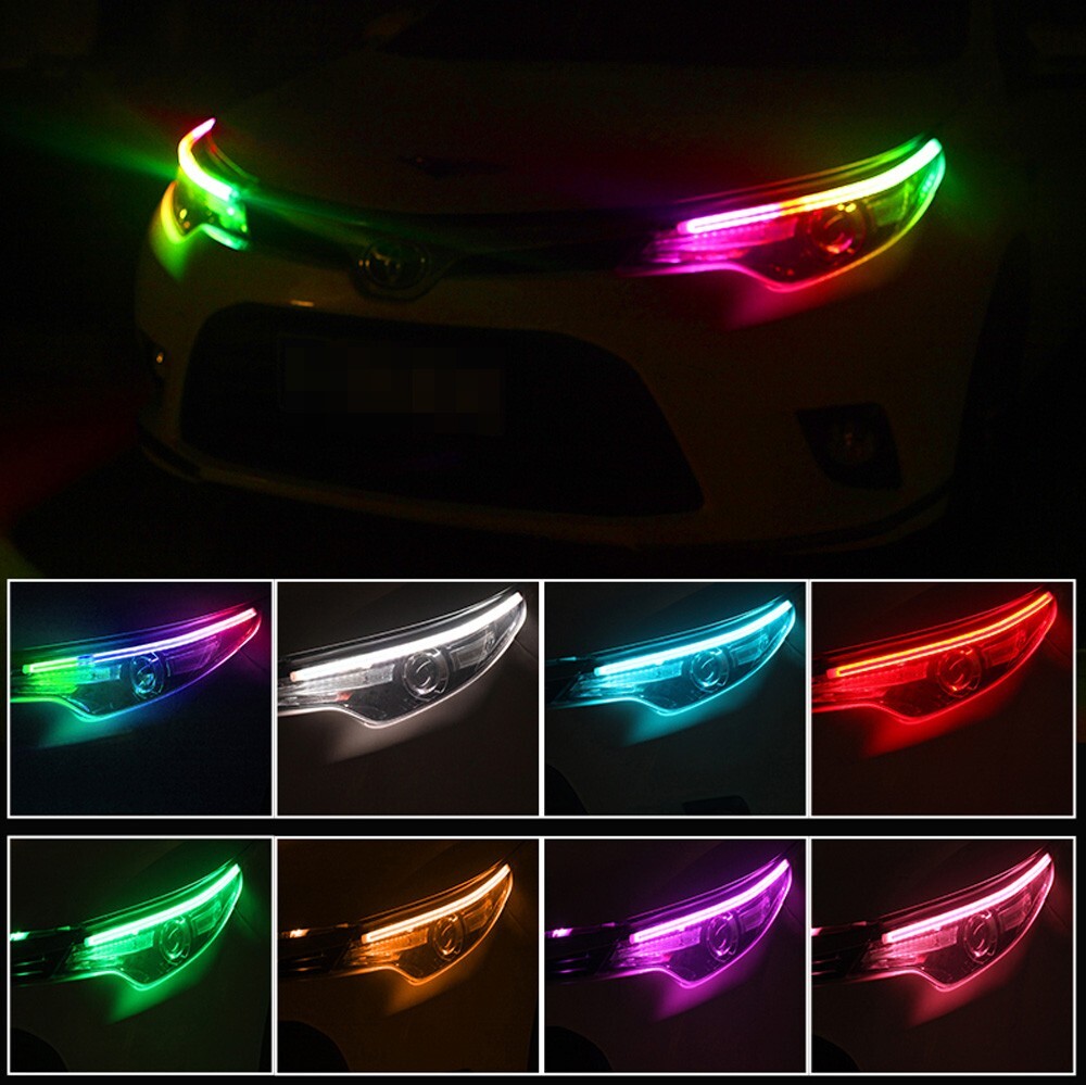BT RGB Charm Dynamic Dream Color 24″ Strip Flow Chase Indicator Tube for SEAT