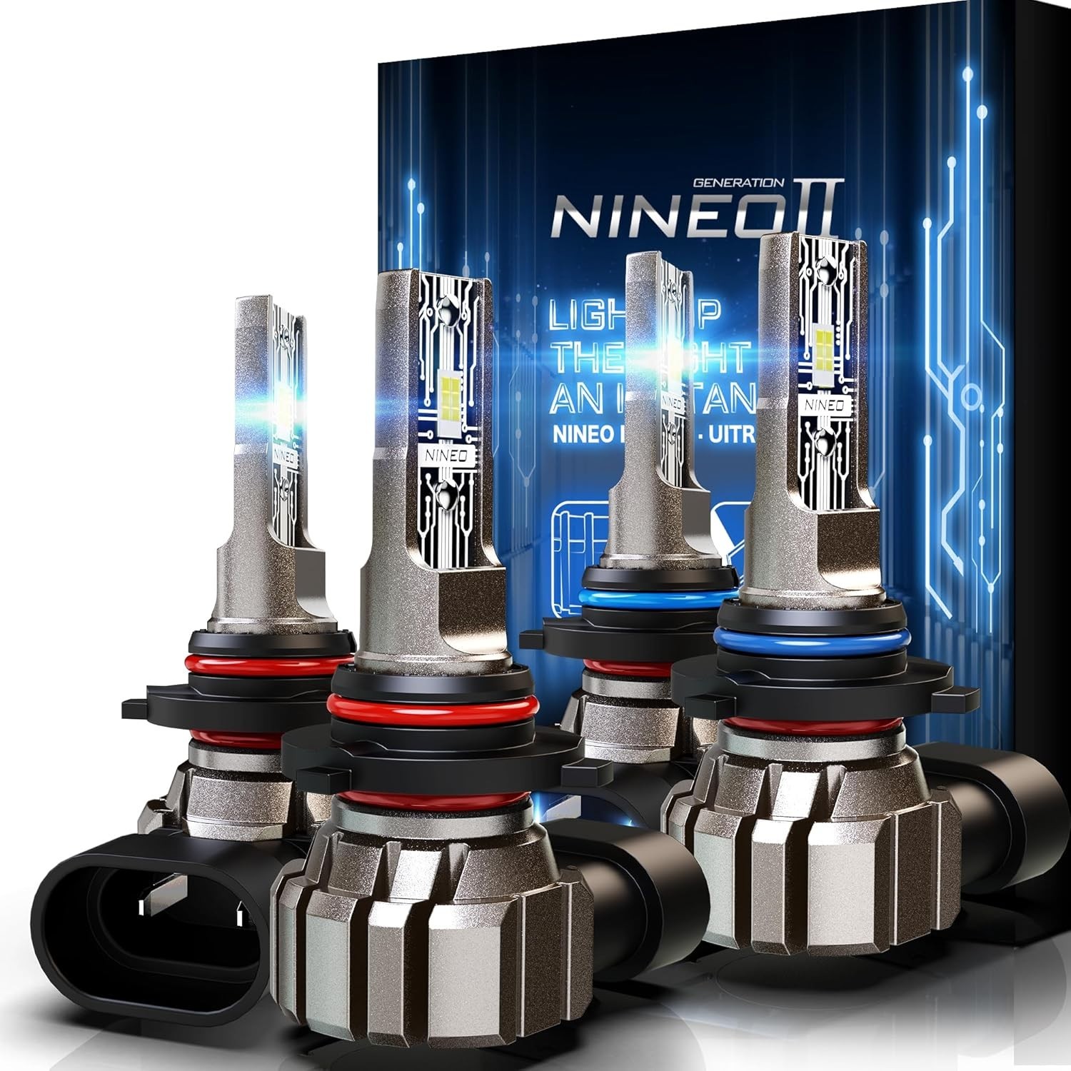 High-Performance 9005 9006 Fog Light Bulbs, 50,000 Hours Lifetime & 360° Range