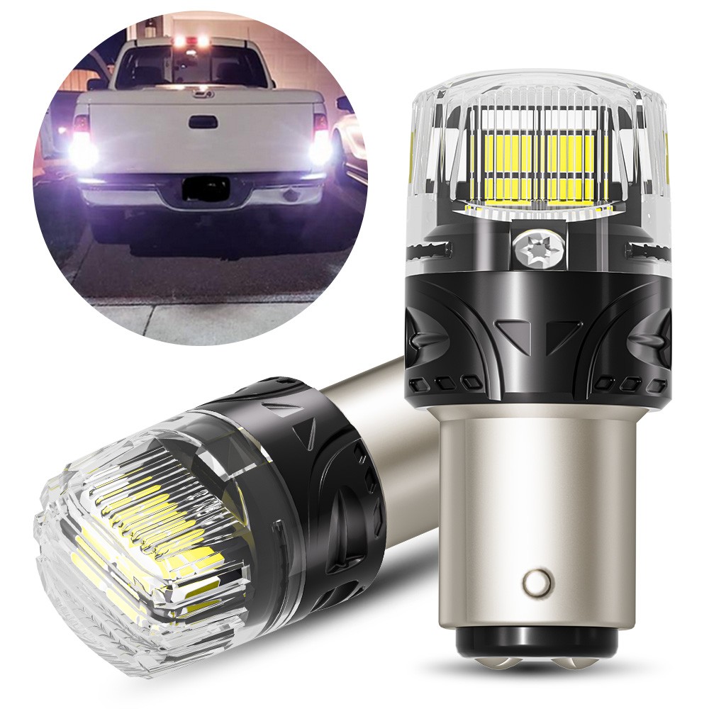 1157 16SMD LED Tail Brake Stop Backup Reverse Turn Signal Light Tail Bulbs White