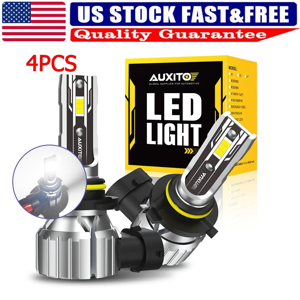 AUXITO CANBUS 40000LM 6500K White 60W HB3 9005 LED Headlight Bulb High Low Beam