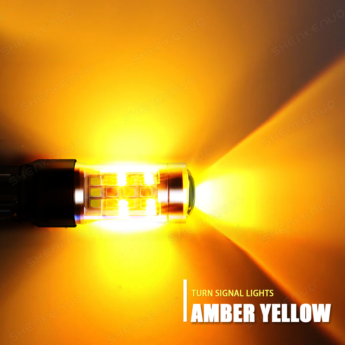 Front/Rear Turn Signal Light Amber 7443 LED Bulb For Honda Accord Civic