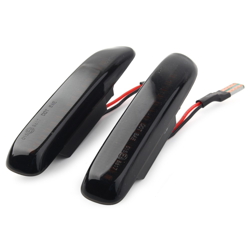 LED Sequential Dynamic Side Marker Turn Signal Light For BMW 3 Series E46 Black