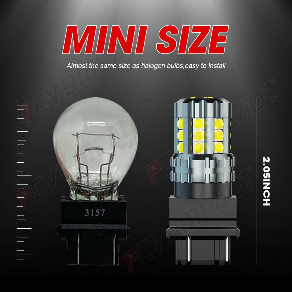 1000LM White 3156 3157 LED Reverse Backup Light Bulb For 2015-2021 Ford Mustang