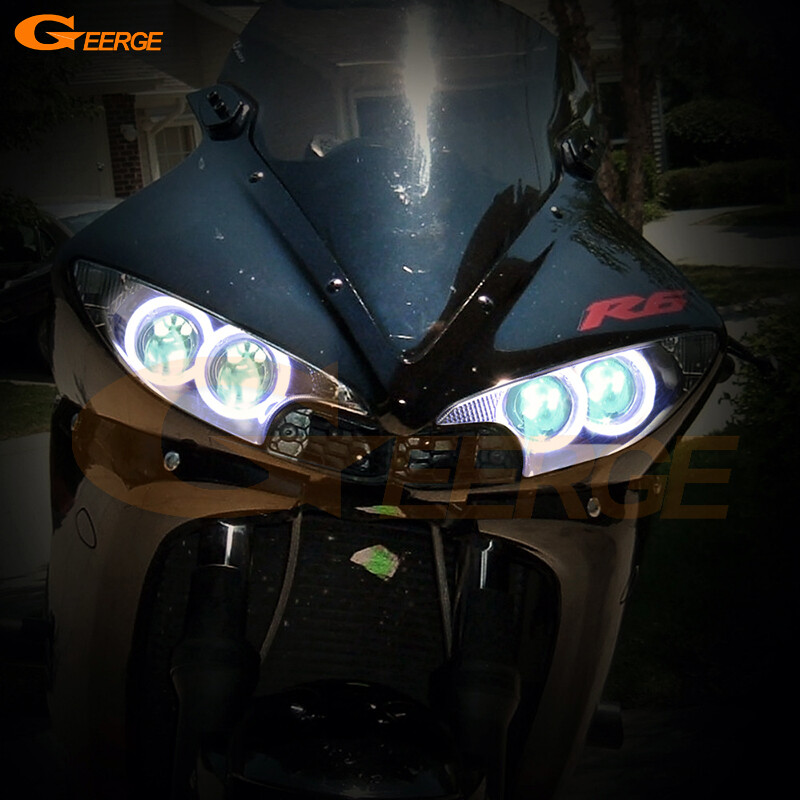 For Yamaha Yzf R6 R6S Ultra Bright COB Led Angel Eyes Kit Halo Rings