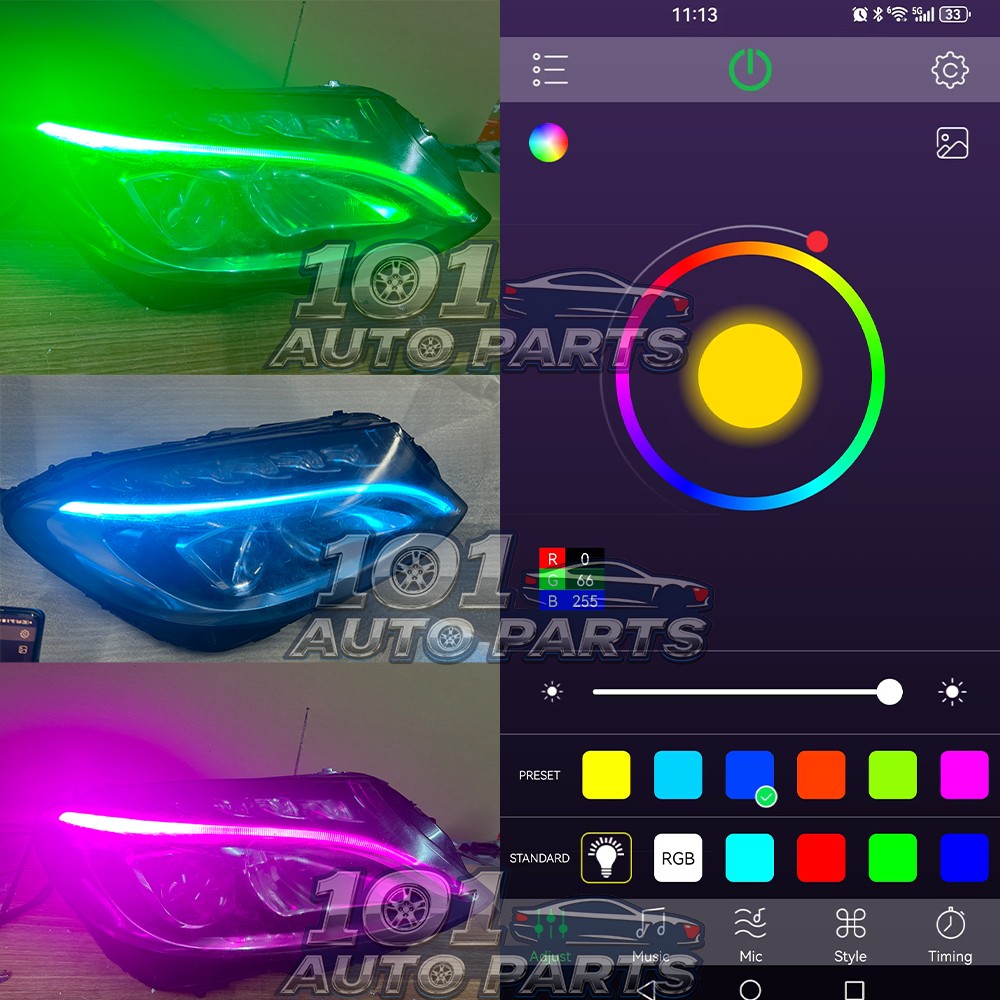 RGB Daytime Running Light LED Board For Mercedes C400 C450 C43 C63 AMG 2015-2018