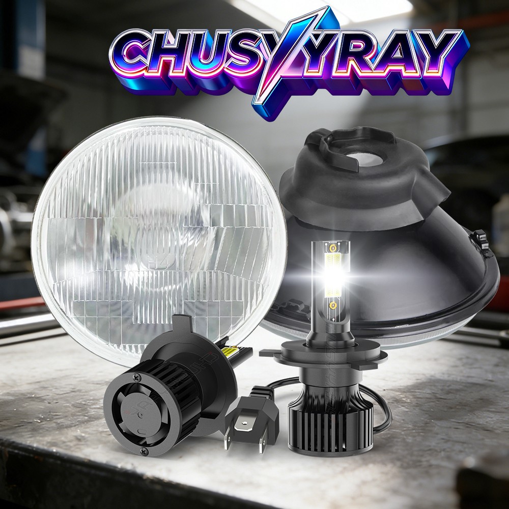 Fit CHEVROLET Bel Air 1953 1954 1955 1956 1957 7“ LED Headlights Hi/Lo