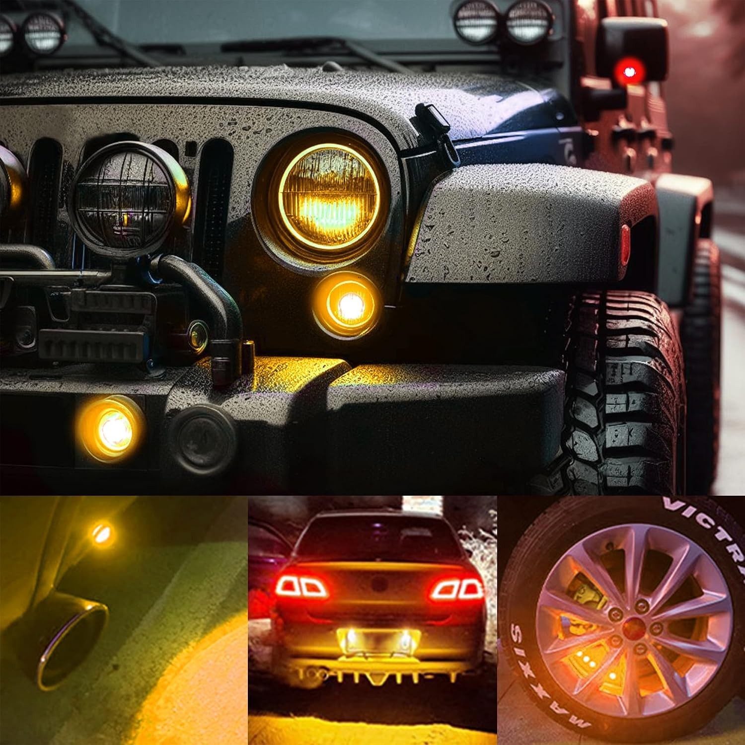 4Pcs 23mm COB DC 12V Eagle Eye LED Car Fog DRL Daytime Running Light Car ATV …