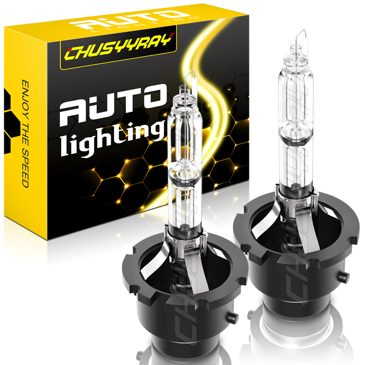 D2S/D2R/D2C HID Headlights 5000LM 35W Hi-Lo 6000K HID Xenon Replace Bulbs 2x