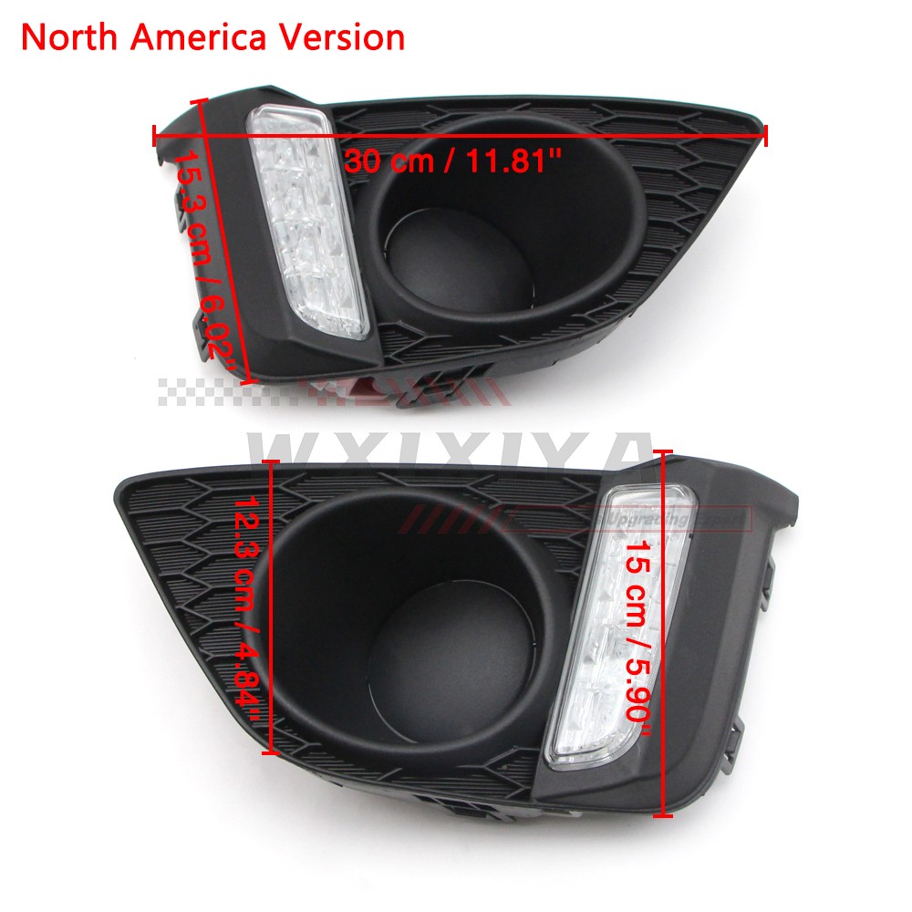 LED DRL for Honda Jazz Fit 2014-2017 Daytime Running Light Fog Turn Signal Lamp
