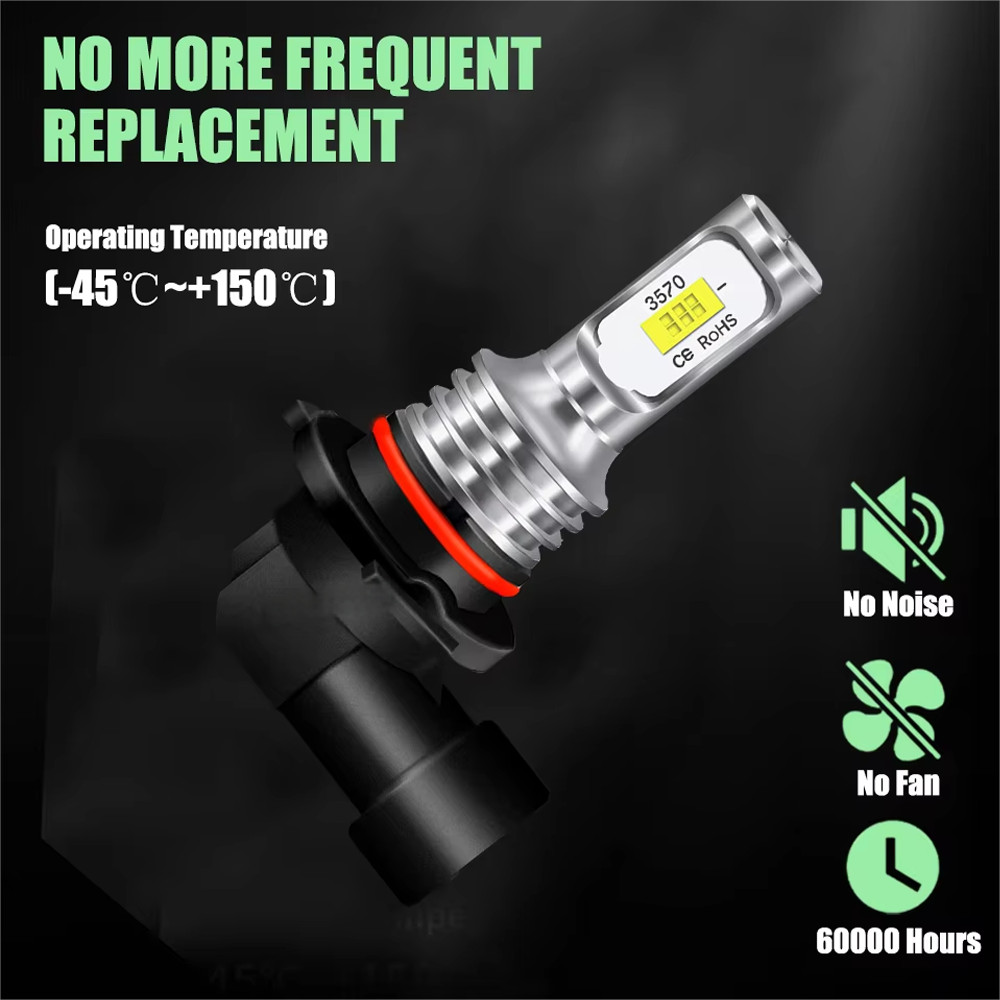 For Jeep Cherokee 2016-2018 White LED Headlight Hi/Lo+ Fog Light Bulbs Combo Kit