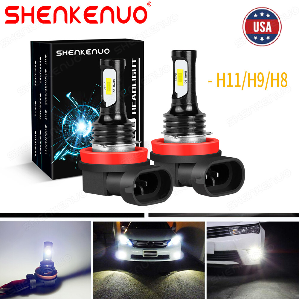 For Toyota Camry 2007-2013 2014 H11 Fog Light 3000k/6000k/8000k LED Bulbs Bright