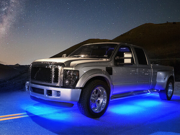 8pcs Car Underglow RGBW Aluminum LED Light Strips Exterior Underbody Light Bars