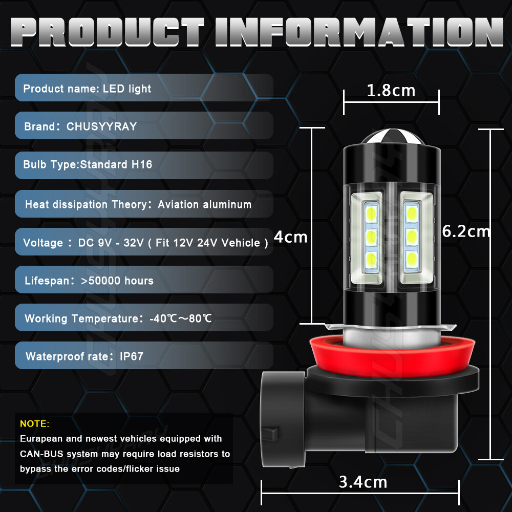 For Infiniti QX56 2011-2013 HID Xenon Headlight Led Fog Light Bulbs 6000K Kit