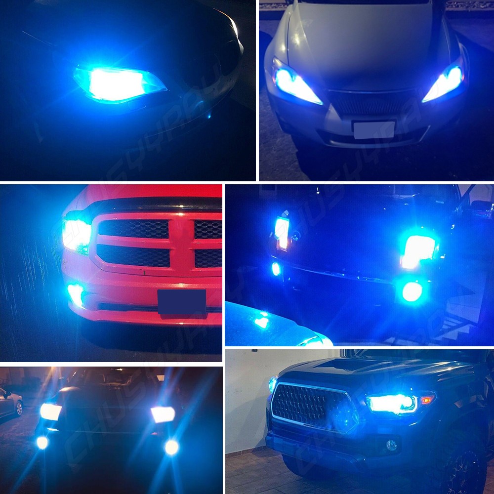 4PCS Mini Combo 9005+H11 LED Headlight Kit High Low Beam Bulbs ICE BLUE 8000K