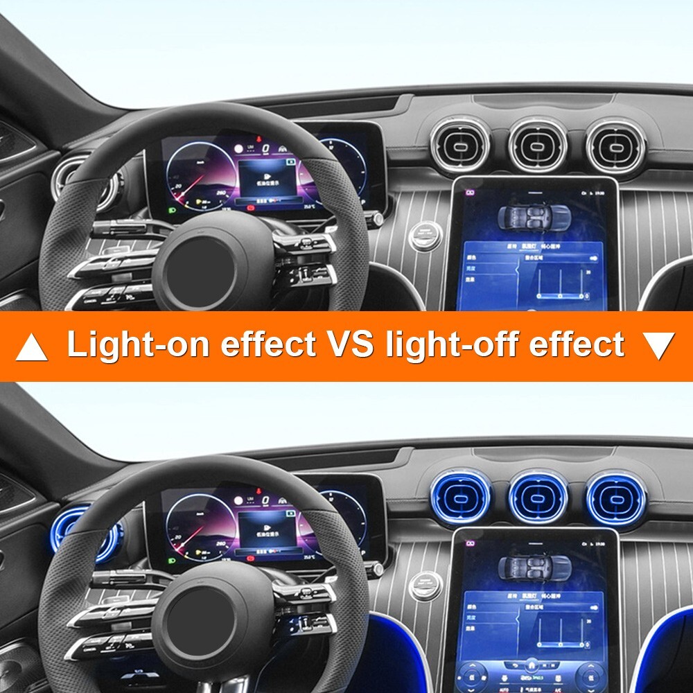 64 Colors LED Vent Ambient Light For Mercedes Benz C class W206 GLC 2022-2025