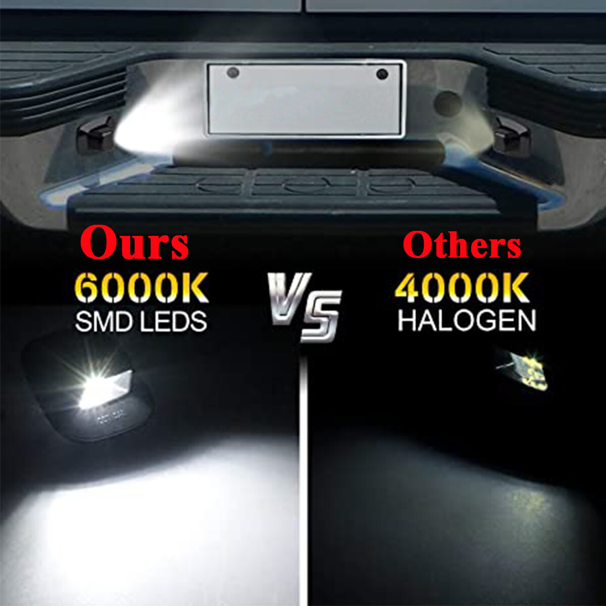 For 88-00 Chevy C/K 1500 2500 3500 LED License Plate Light Tag Lamp Assembly 2X