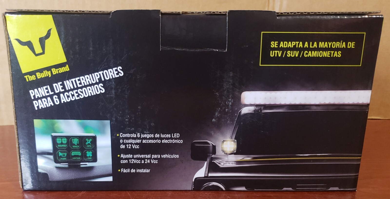The Bully Brand Bs-100 6 Gang Switch Panel Fit For 12-24V DC NEW Sealed