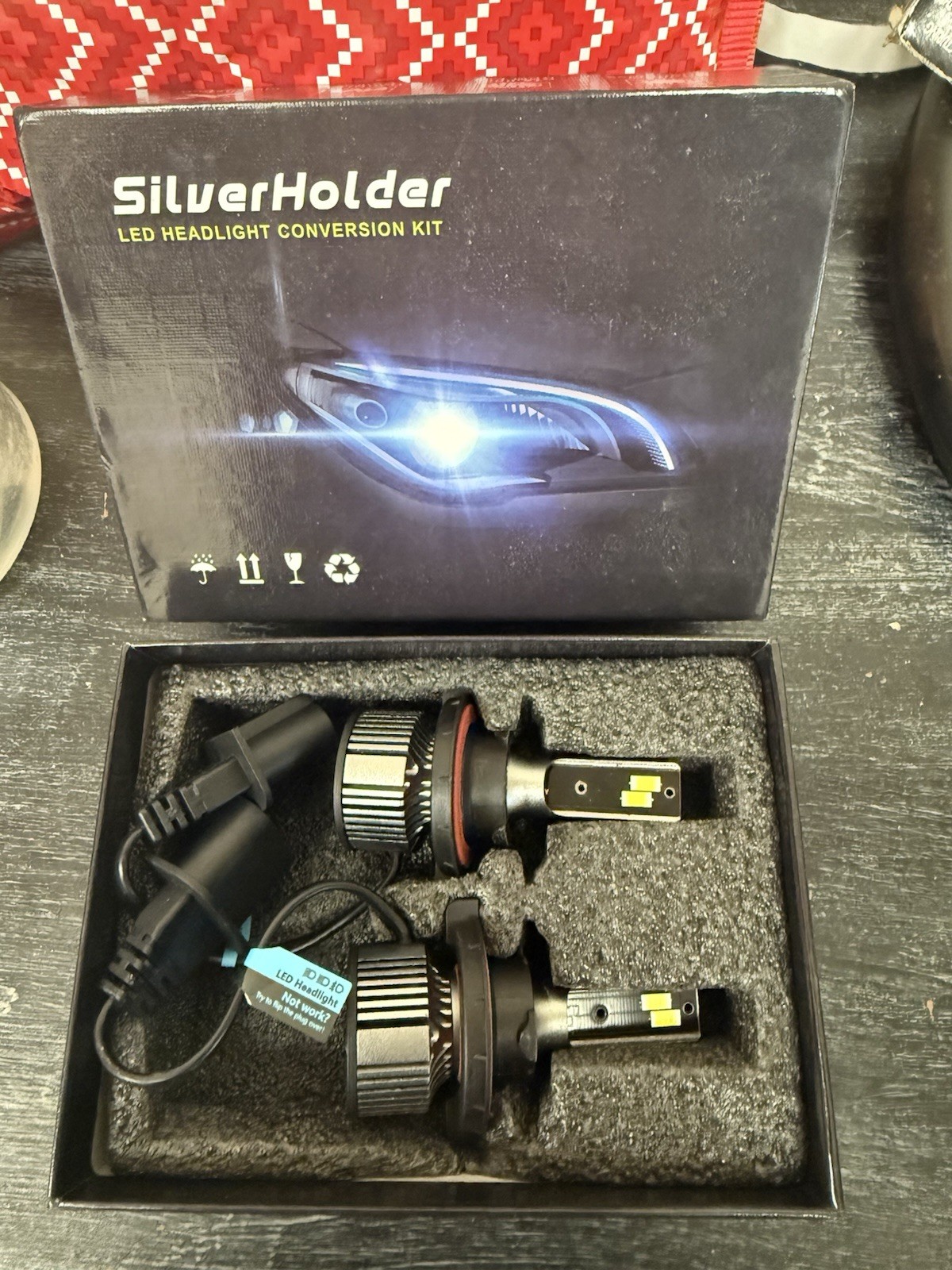 Silver Holder LED Headlight Conversion Kit