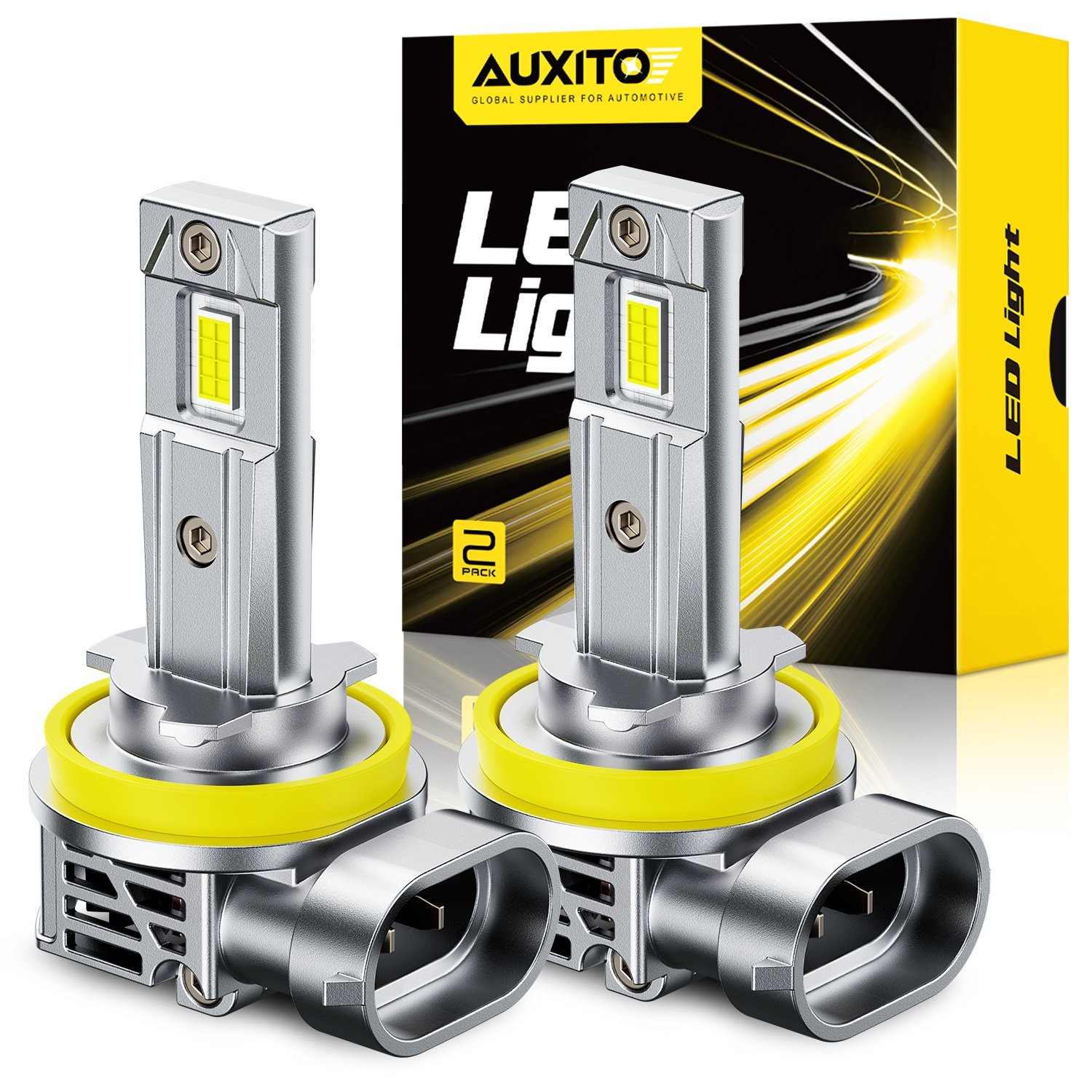 2x120W H11 H8 LED Headlights Kit Bulb 6500K H/L Beam Super White Bright 33000LM