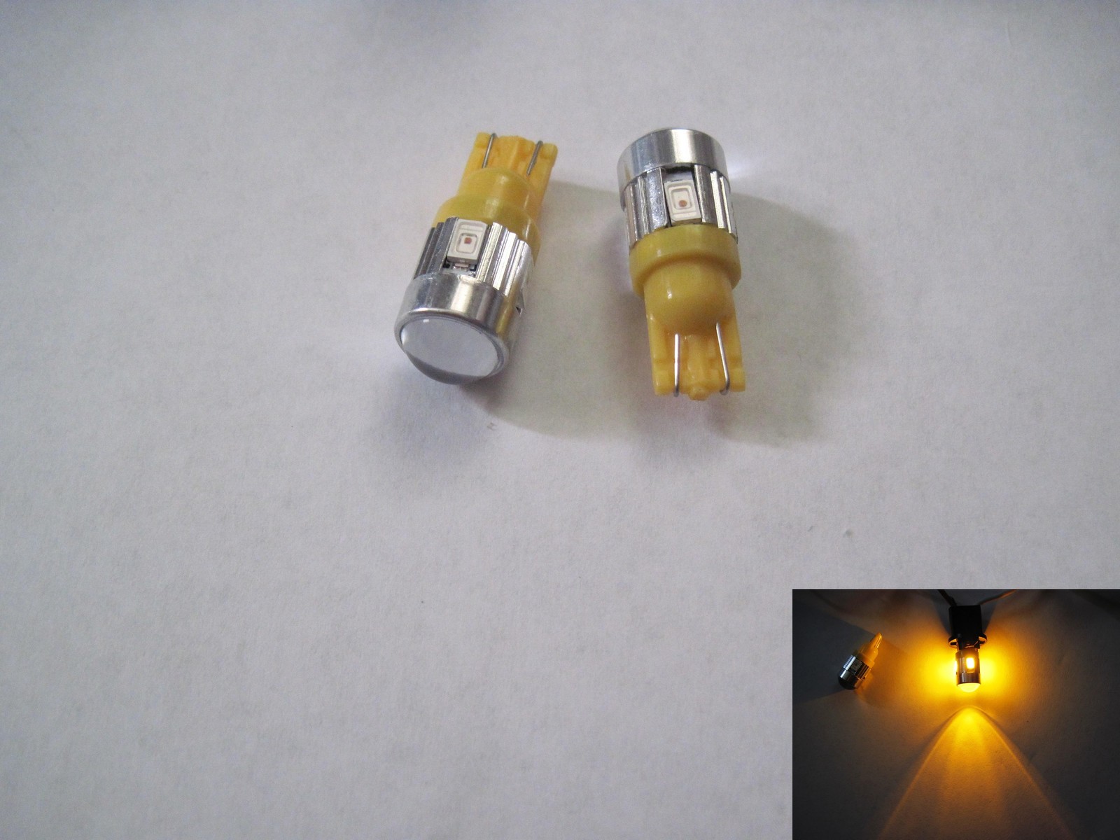 4 pcs Samsung 3W SMD 5630 High power LED SMD 194 168 W5W Amber